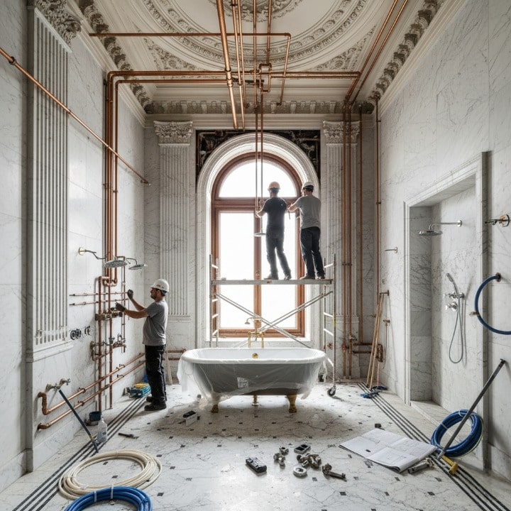 Historic Mansion Complete Plumbing Overhaul